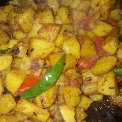 A picture of Jeera aloo.