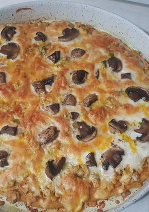 عکسی از دستور پیتزا مخلوط (مرغ و ژامبون مرغ)