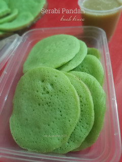 Foto resep Serabi Pandan Kuah Kinca