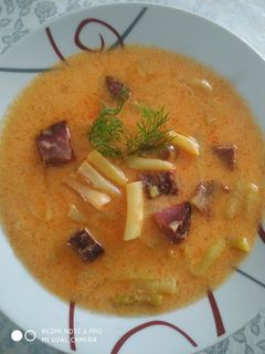 Tejes zöldbab leves recept fotója
