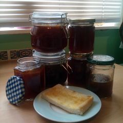 A picture of Vickys Homemade Peach Jam, GF DF EF SF NF.