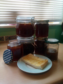 A picture of Vickys Homemade Peach Jam, GF DF EF SF NF.