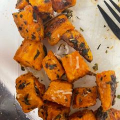 A picture of Parmesan and herb sweet potatoes.