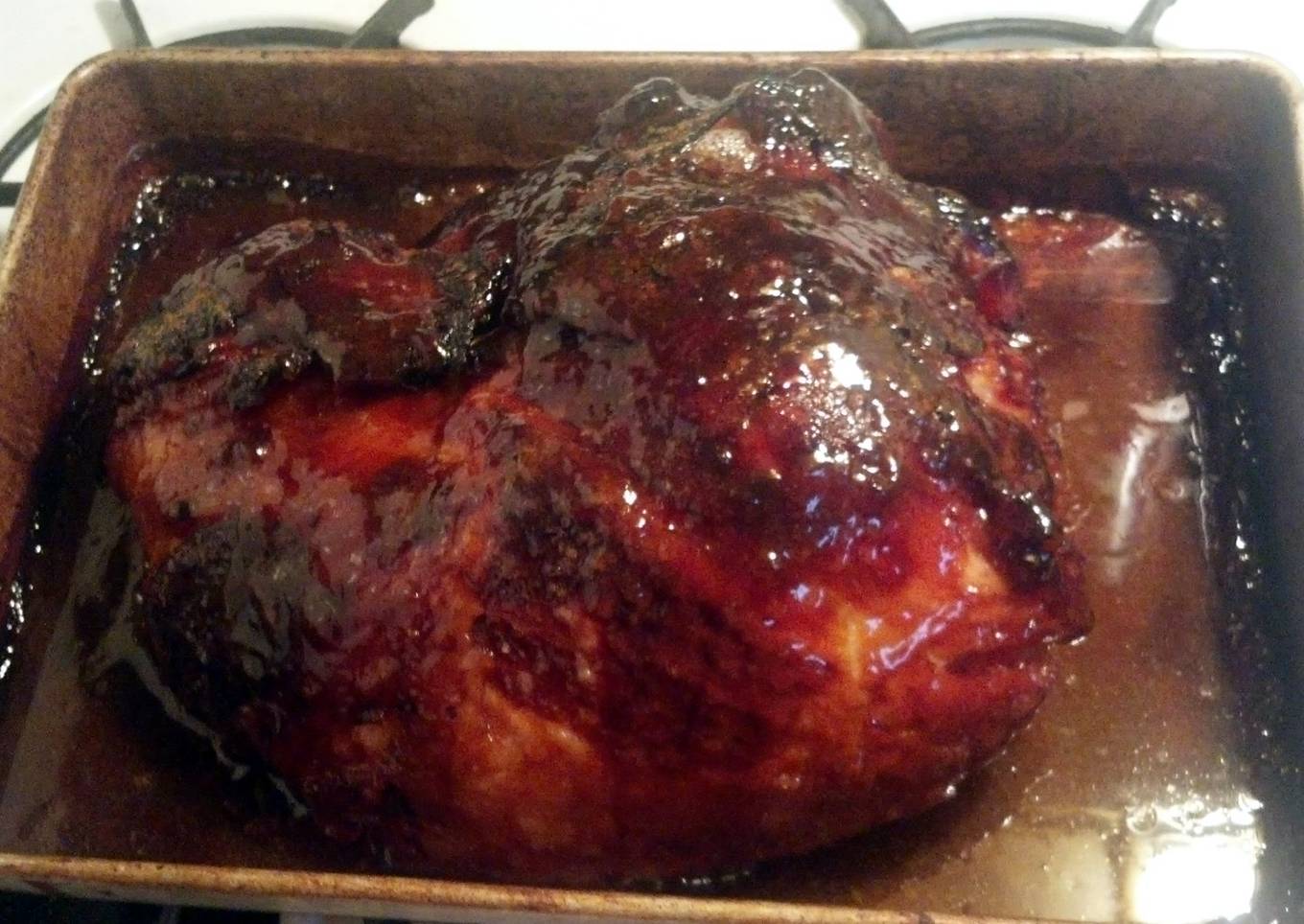 apple and brown sugar glazed ham
