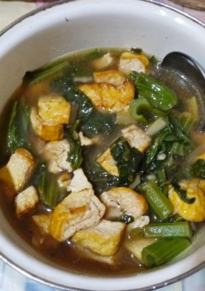 Foto resep Cah tahu dengan sawi pahit