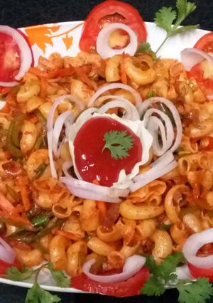A picture of Veggies macaroni.