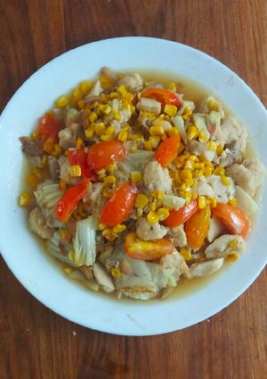 Foto resep Tumis sawi jagung manis