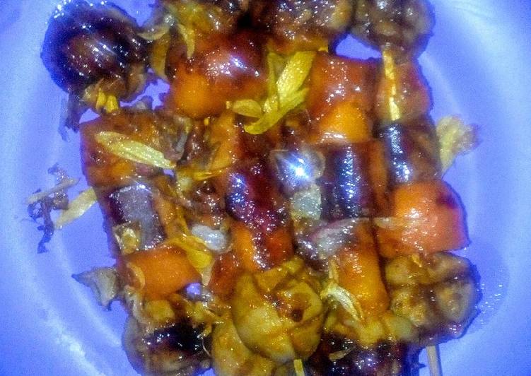 Recipe of Blends Sawo Basis Pedas (Sate Wortel Bakso Sosis Pedas)🍢

