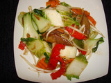 Salteado de pak choi con vegetales