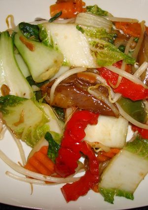 A picture of Bok Choy Stir-Fry with Vegetables.