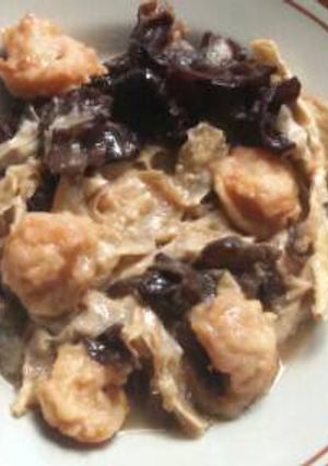 Foto resep Tumis Kembang Tahu, Jamur dan Baso Udang