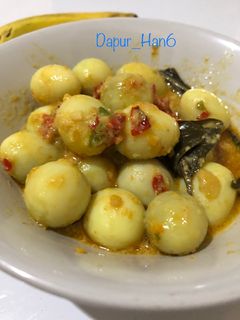 Foto resep Telur Puyuh Santan Pedas