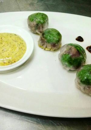 A picture of Kidney bean stuffed Crystal Dumpling.