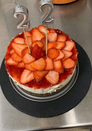 Una foto de Tarta de queso sin horno con galletas oreo