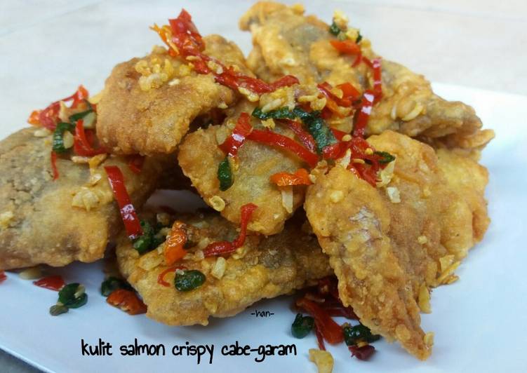 Resep Kulit Salmon Crispy Cabe Garam Oleh Izza Han Cookpad