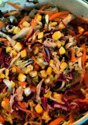 A picture of Tinklee's grilled corn slaw.