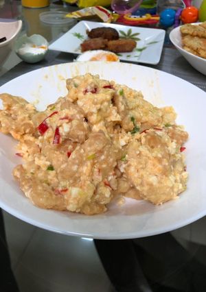 Foto resep Ayam dada Fillet Saus Telur Asin