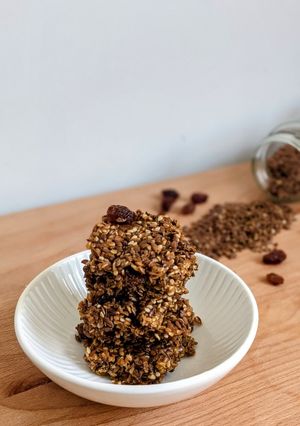 A picture of Healthy flax and sesame Seeds Chikki / Digestive Chikki.