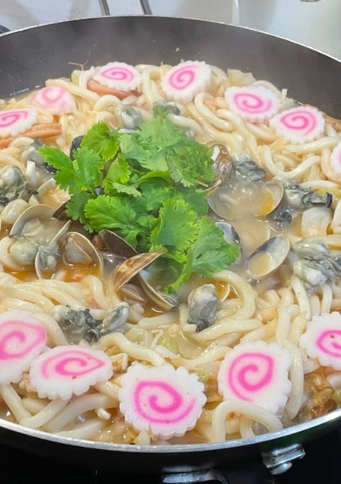 海鮮鍋燒炒麵 的食譜成品照片