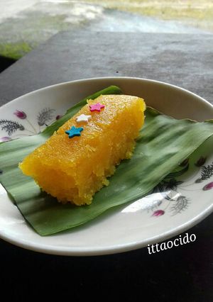 Foto resep Orange eggless cake with nutrisari (no telur no mixer no oven)
