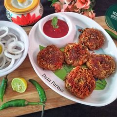 A picture of Vegetable Maggi Donut Cutlet.