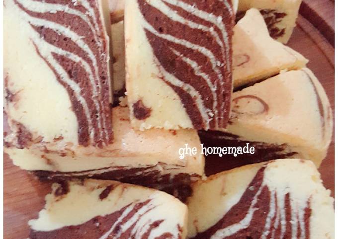 ZEBRA CAKE PUTIH TELUR (tanpa pengembang)