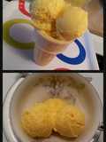 Creamy Mango Yogurt Ice Cream with Fruit Chunks