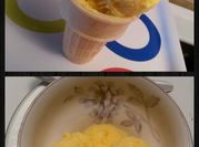 A picture of cream yoghurt