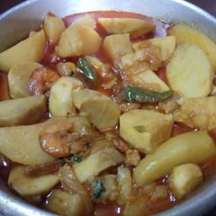 A picture of Prawn  colocasia curry.