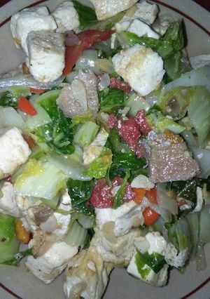 Foto resep Day 24 : Sawi putih cah tahu bakso (menu buka puasa)
