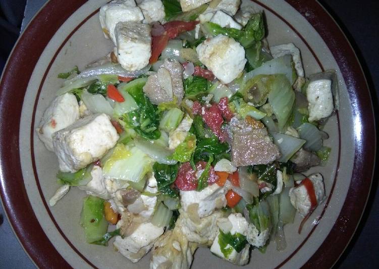 Anti Ribet, Memasak Day 24 : Sawi putih cah tahu bakso (menu buka puasa) Ekonomis Untuk Jualan