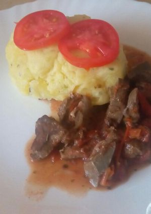 A picture of Cheese & Oregano mash potatoes.Local food contest Nairobi_ North.