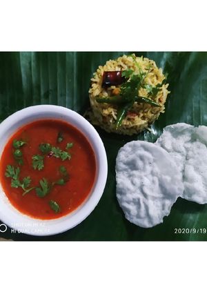 रस्म और तमारिंड चावल (Rasam aur Tamarind chawal recipe in hindi) रेसिपी मुख्य फोटो