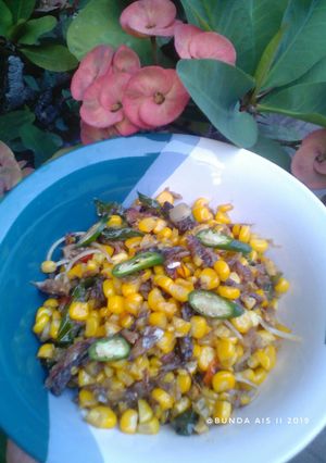 Foto resep Oseng ikan klotok jagung manis