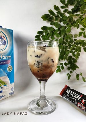 Foto resep Es Kopi Susu Cincau Gula Merah