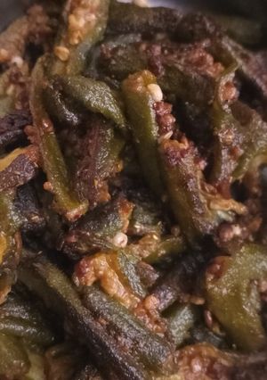 A picture of Masala bhindi.