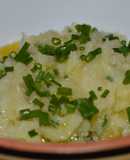 Puré de papas con crema de ajo
