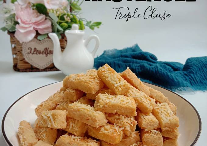 Resep Kastengel Triple Cheese Anti Gagal