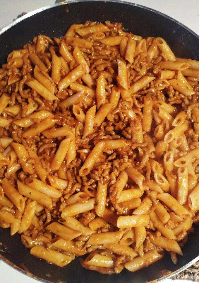 Una foto de Macarrones con carne