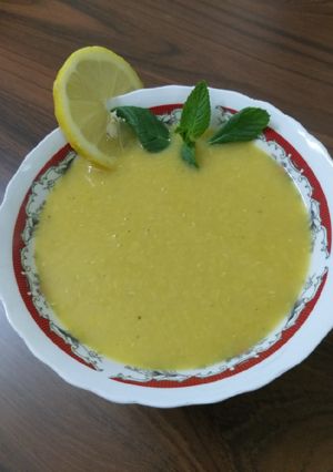 صورة لوصفة شوربة العدس👍