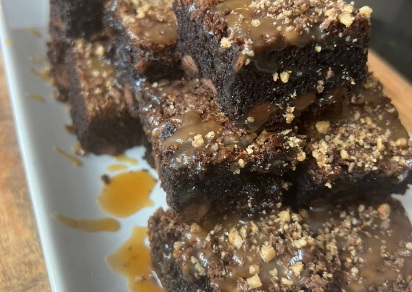 Spiked salted caramel brownies