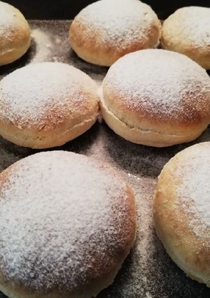 Töltött fánk sütőben recept fotója