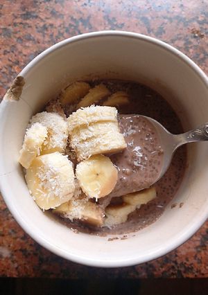 Una foto de Chía pudding con leche de maní 🥜