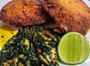 Una foto de MERLUZA🐟En Posta, rebozada con Panko...!😍