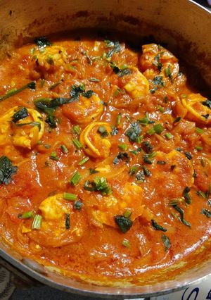 A picture of King prawn bhuna.