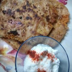 Mooli onion stuff paratha A picture of Mooli onion stuff paratha.