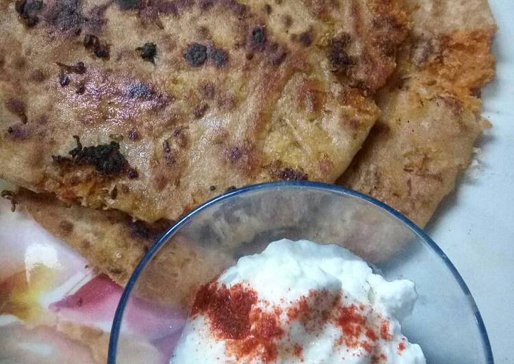 Mooli onion stuff paratha