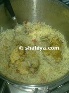 صورة لوصفة طريقة عمل أرز بخاري بالدجاج
