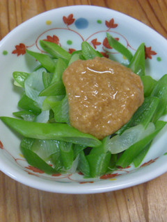 涼拌芥末醋味噌醬白蔥 的食譜成品照片