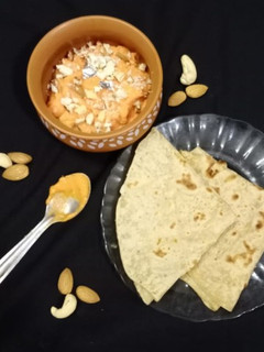 A picture of Kesar shrikhand.